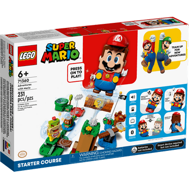 LEGO Super Mario Adventures with Mario Starter Course Set, Buildable Toy Game, Birthday Gift for Super Mario Bros. Fans and Kids Ages 6 and Up with Interactive Mario Figure and Bowser Jr., 71360