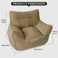 thumbnail image 3 of Giant Bean Bag Chair for Adults with Armrests & Stuffed Memory Foam Large Bean Bag Sofa with Filler Plush Bean Bag Couch Comfy Lazy Sofa Chair for Bedroom Living Room Single Seat Khaki, 3 of 8