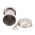 thumbnail image 1 of Tasse Pliante en Acier Inoxydable Télescopique Portable Tasse Pliable avec Porte-Clés pour Voyage en Plein Air Camping Pique-Nique Randonnée pour une Boisson Rafraîchissante en Tout Contexte, 1 of 7