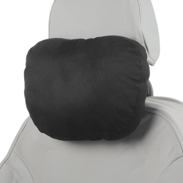 Almohada para Cabeza de Automóvil Unique Bargains Almohada Ergonómica Cómoda para el Cuello Soporte para el Cuello Suede, Espuma de Memoria Ancho Ajustable Negro 2 Pcs para Conducir Viajar