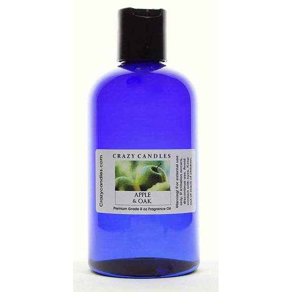 Crazy Candles 8oz Apple & Oak Bottle 8 Fl Oz Each (237ml) Premium Grade Scented Fragrance Oil Made in USA