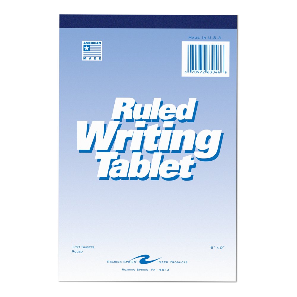 WRITING TABLET 6"x9" WIDE RULED