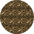 thumbnail image 1 of Ahgly Company Indoor Round Patterned Light Brown Area Rugs, 4' Round, 1 of 6