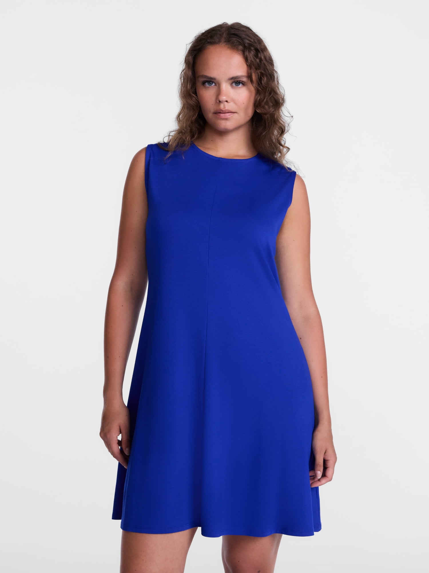 Scenario Women's and Women's Plus Fit and Flare Mini Dress, Sizes XS-4X