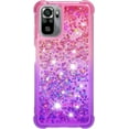 thumbnail image 2 of for Xiaomi Redmi Note 10 4G/Xiaomi Redmi Note 10S Case,Creativity Clear Gradient Quicksand Glitter Flowing Liquid Floating Case Bling Diamond Sparkle Cover for Redmi Note 10 4G JB Pink Mauve, 2 of 14