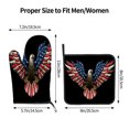 2pcs Oven Mitts Pot Holders Fierce Bald Eagle Spread The Wings With