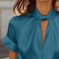 thumbnail image 6 of LIZUOJUNF Womens Dressy Casual Shirts V Neck Collared Button Down Shirt Tops Business Work Blouses Dressy Summer Shirts, L, 6 of 6