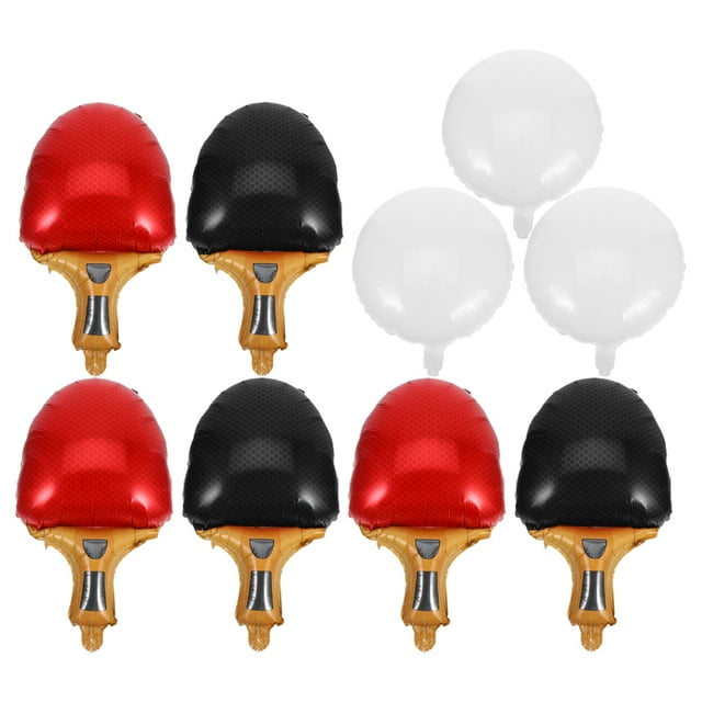 9 globos de pelota de tenis: decoraciones para fiestas de deportes de mesa, globos de aluminio reutilizables para eventos de cumpleaños con temática deportiva.
