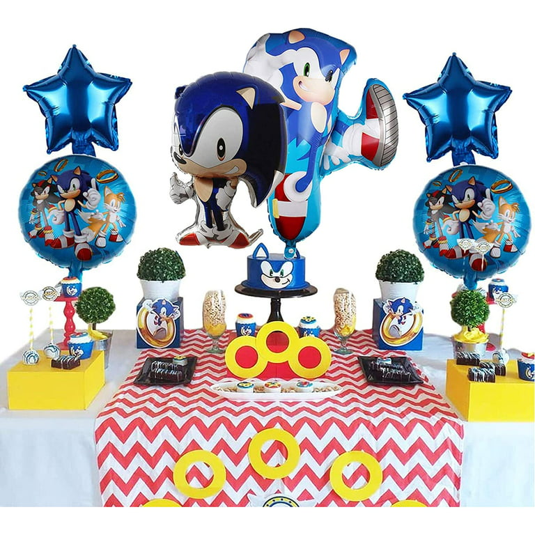 6 pcs SonicBalloons, Birthday Party Supplies, Kids Birthday Party Favor  Decorations Perfect for Your Themed Party