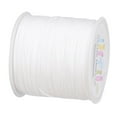 thumbnail image 1 of Cordón de satén de nailon para manualidades, hilo de adorno para anudar chino, kumihimo, abalorios, macramé, fabricación de joyas, costura (0,8 mm, 90 Blanco Macarena Cordón de nylon macramé, 1 of 7