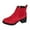 Red, variant on Women's Ankle Boots Heel Round Toe Platform Sole On Booties for Comfortable Casual Footwear