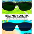 thumbnail image 4 of Lentes de sol grinderPUNCH Super oscuros polarizados estilo motociclista negro, 4 of 9