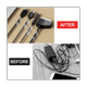 thumbnail image 5 of Marco de gestión de cables, autoadhesivo, transparente, con clip para cables, organizador de cables fijo, gancho doble, clip para cables, línea fija, 5 of 6