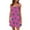 Hot Pink, variant on Women's Summer Sleeveless Pleated Casual Dress V Neck Shoulder Strap Beach Floral Loose Tank Womens Casual Trendy Midi Dresses
