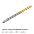 thumbnail image 4 of Unique Bargains M2.5 x 0.45 Cobalt High Speed Steel Straight Flute Machine Thread Tap Titanium Coated 2 Pack, 4 of 6