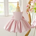 thumbnail image 4 of Girl's Dresses Formal Bow Tie Tutu Sleeveless Gown Infant Pageant Performance Kids Clothing, 4 of 8