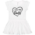 thumbnail image 3 of Inktastic I Love My Daddy in Black Chalk Heart Girls Baby Dress, 3 of 5