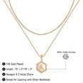 thumbnail image 2 of TINGN Dainty Gold Necklace for Women 14K Gold Plated Alphabet Hexagon Initial Necklace, 2 of 5
