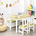 thumbnail image 2 of Set de 4 piezas Costway Mesa y Sillas para niños Juego de madera 2 en 1, 2 of 10