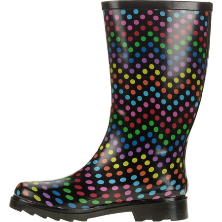 Women's Multidot Print Rain Boot