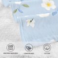 thumbnail image 3 of White Flower Bath Towel 100% Cotton Soft Thick High Absorbency Hand Face Towel Single Pack 16x28in, 3 of 7