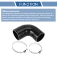 thumbnail image 4 of Unique Bargains 1 Set 57-63mm 2.24"-2.48" ID 90mm 3.54" Length 90° Black Car Silicone Hose with Clamps Universal, 4 of 7