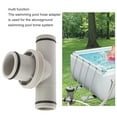thumbnail image 2 of Pool Hose Adapter, Rubber Ring Anti Leakage T Shape Replacement Hose Adapter Multi Function  For Pool Maintaining, 2 of 6