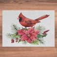 thumbnail image 5 of Ambesonne Poinsettia Jigsaw Puzzle Durable Cardboard, Xmas Watercolor Bird, 1000 pcs, Coral Vermilion Green, 5 of 5