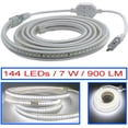 thumbnail image 2 of 220V AC 2835 LED Strip Light, IP68 Waterproof, 144 LEDs/m, 900LM, Cold White, 8m Luminous Strip, 2 of 5
