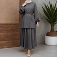thumbnail image 5 of Elegant Women'S Two Piece Outfit Long Sleeve Tunic And Midi Skirt Set For Daily Wear, 5 of 7