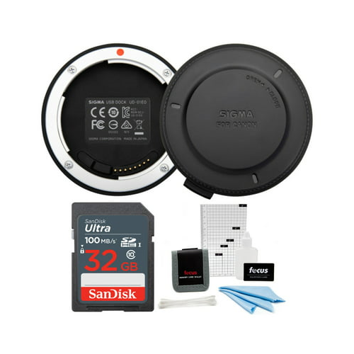 Sigma USB Dock for Canon Lenses Bundle with 32GB Memory Card Bundle
