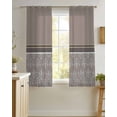 thumbnail image 4 of Boho Brown Flower Sheer Curtains 39 Inch Length 2 Panels Set for Living Room/Bedroom, Abstract Bohemia Pesley Floral Kitchen Curtains Grommet Semi-Sheer Curtains Drapes Window Treatments 27.5"x39"x2, 4 of 7
