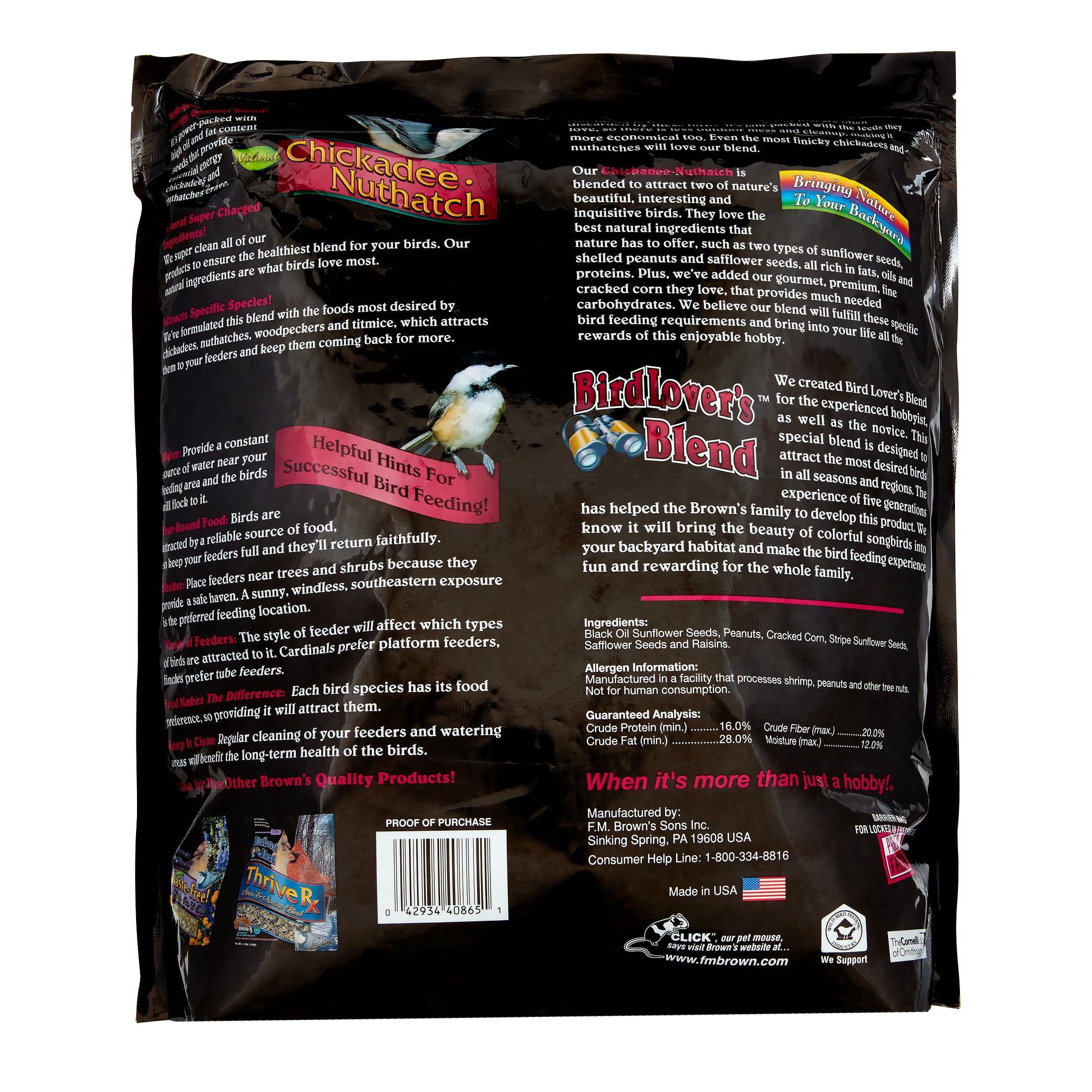 Bird Lover's Blend Chickadee-Nuthatch, 4.5 lb.