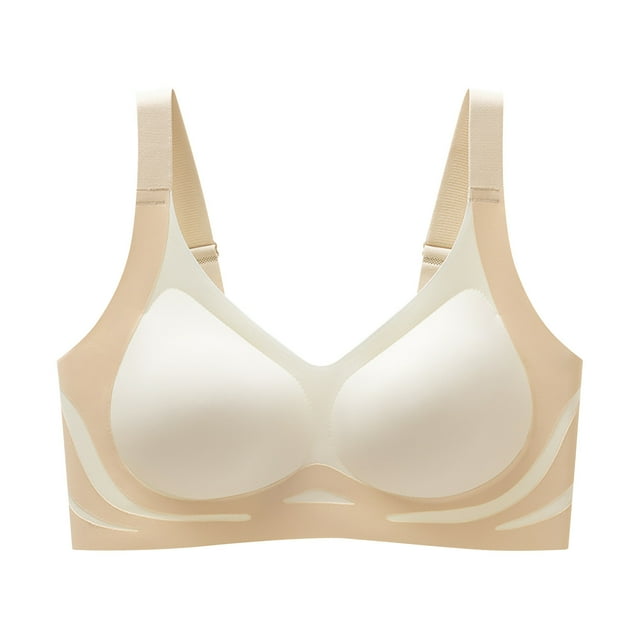 DPTALR Women Seamless Contrast Sponge Underwear Soft Support Comfortable Breathable Fixed Cup Bra