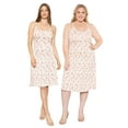 thumbnail image 3 of Stretch Is Comfort Women's Tank Camisole Flowy Midi Dress Pink Rose Vine 2X, 3 of 3