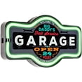 thumbnail image 1 of Big Daddy's Garage - Reproduction Vintage Advertising Marquee Sign - Battery Powered LED Neon Style Light - 17 x 10 x 3 Inches, 1 of 6