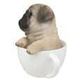 thumbnail image 5 of Realistic Adorable Pug Dog Teacup Statue 5.5" Tall Pet Pal Puppy Pugs Figurine, 5 of 8