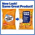thumbnail image 2 of Great Value Cheddar and Sour Cream Ripple Potato Chips Party Size, 12.5 oz Bag, 2 of 11