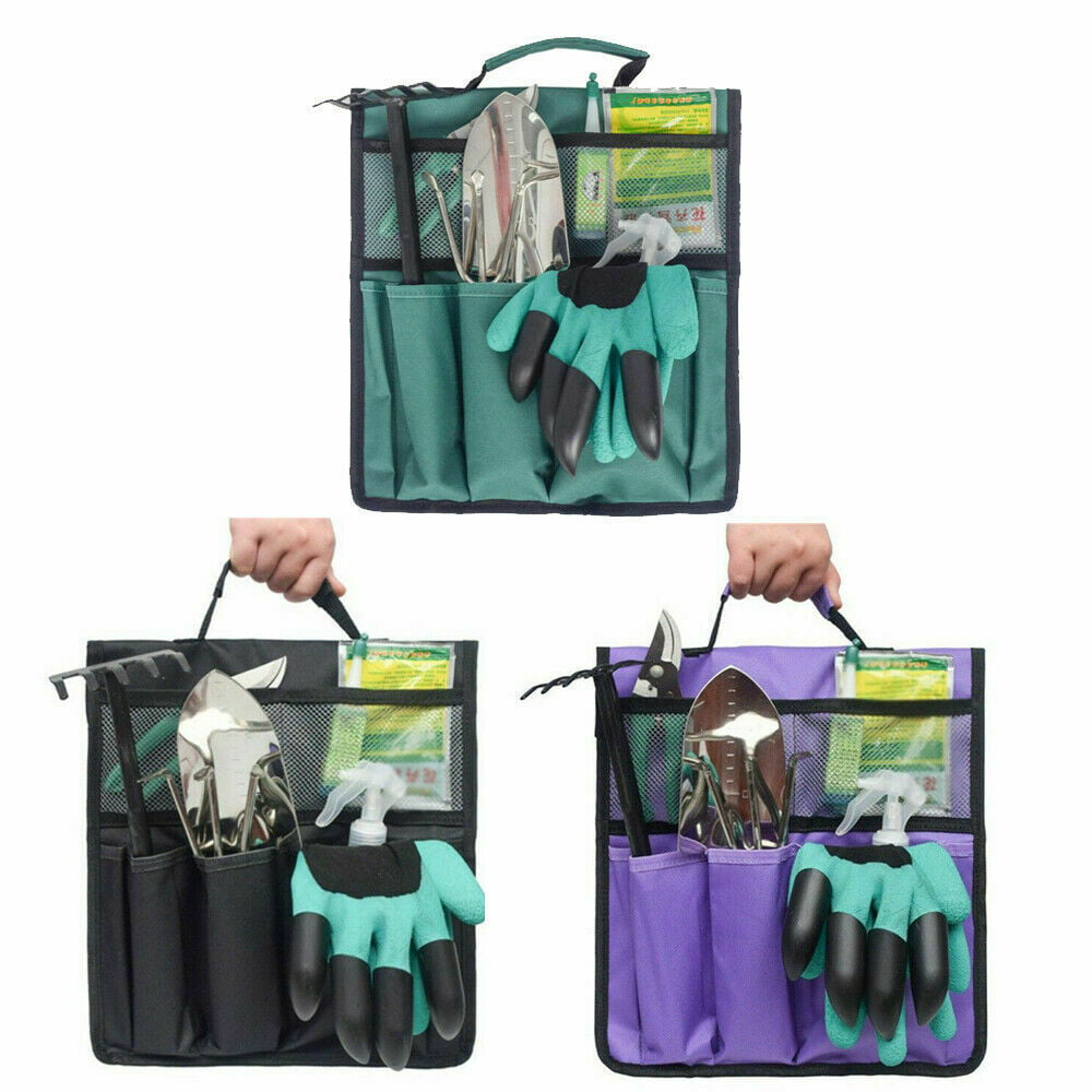 Garden Foldable Kneeler Seat Tool Bag Outdoor Work Cart Storage Pouch One Bag 
