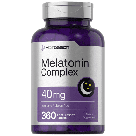 Melatonin Complex 40mg | 360 Fast Dissolve Tablets | For Men and Women | by Horbaach