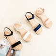 thumbnail image 6 of Women's Platform Wedge Heel Sandals - Buckle Ankle Strap, Open-Toe Comfortable Insole Lightweight Rubber Sole Casual Summer Sandals, 6 of 7
