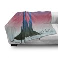 thumbnail image 3 of Fantasy Soft Flannel Fleece Throw Blanket, Silhouette of Medieval Fairytale Castle with Stars on Sky Princess Design, Cozy Plush for Indoor and Outdoor Use, 70" x 90", Blue Dark Coral, by Ambesonne, 3 of 6