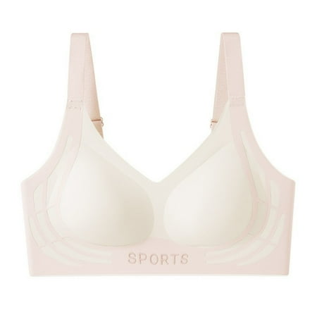 Gvdentm Womans Bras Womens Bra Comfort Powerful Push-up Seamless Bra Smoothing No Underwire Anti Sagging Minimizer Bras for Women Pink M