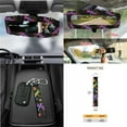 thumbnail image 7 of Yuyamidu Hippie Dragonfly Car Seat Covers Full Set Flower Auto Steering Wheel Cover Seat Belt Pads Coasters Trash Bin Hanging Storage Bag Cup Holders Rearview Mirror Cover Key Ring 15 PCS, 7 of 7