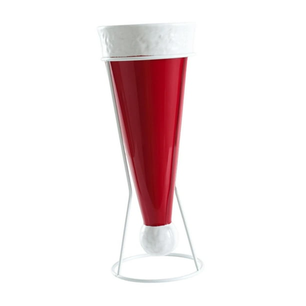 Jarrón de flores de cerámica con forma de sombrero navideño, arreglo floral, decoración del hogar, estilo nórdico versátil. Rojo