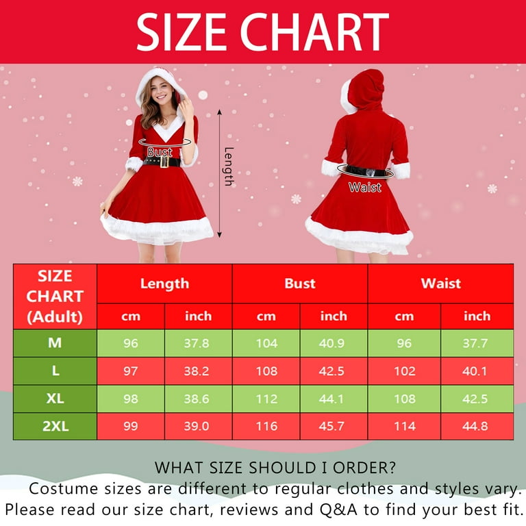 Alaiyaky Mrs. Claus Red Hooded Dress Women's Santa Claus Costume with Belt  Christmas Role Play Theme Party Stage Performance - Walmart.com