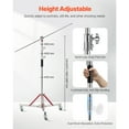 thumbnail image 6 of KFFKFF Robust Illumination Support on Wheels, Peak Elevation 10.5 ft/320 cm, Modifiable Three-Legged Stand with Stainless Steel, Photography Rolling Foundation Stand, Suitable for Studio Softbox, 6 of 9