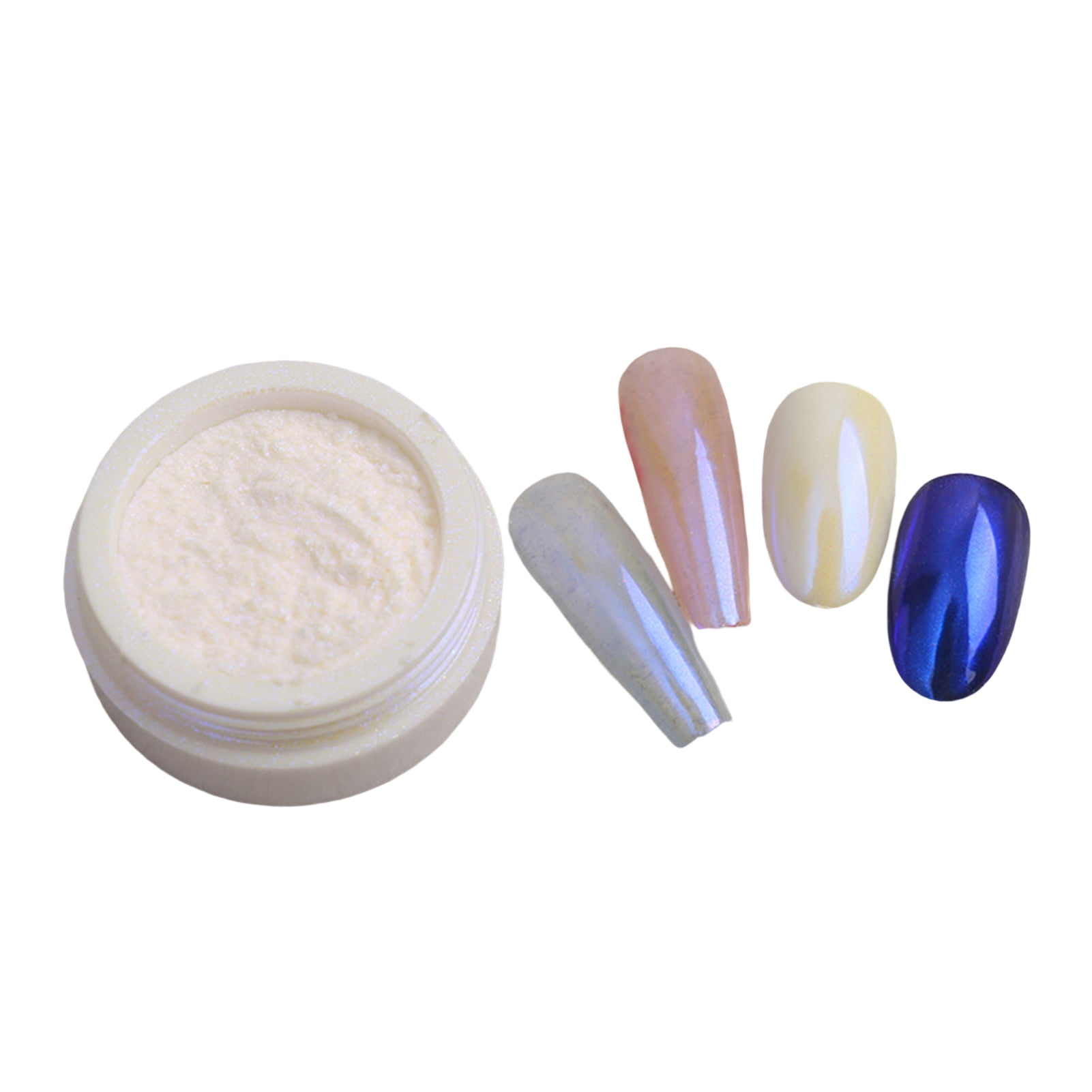 DAGEDA 24 Color Pigment Nail Powder Dust, Colorful Iridescent Glitter  Ultrafine Luminous Pearlescent High-Gloss Halo Powder, 3D DIY Nail Art