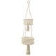 thumbnail image 2 of Cesta colgante de macramé, cesta decorativa para colgar plantas, cesta de frutas para el hogar Wite 2 niveles, 2 of 9