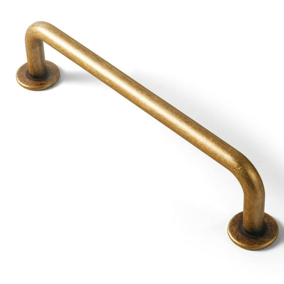 Goo-Ki 6 Pack Brushed Antique Brass Contemporary Cabinet Hardware Handle Pull 5"Hole Center(128mm) Hole Centers